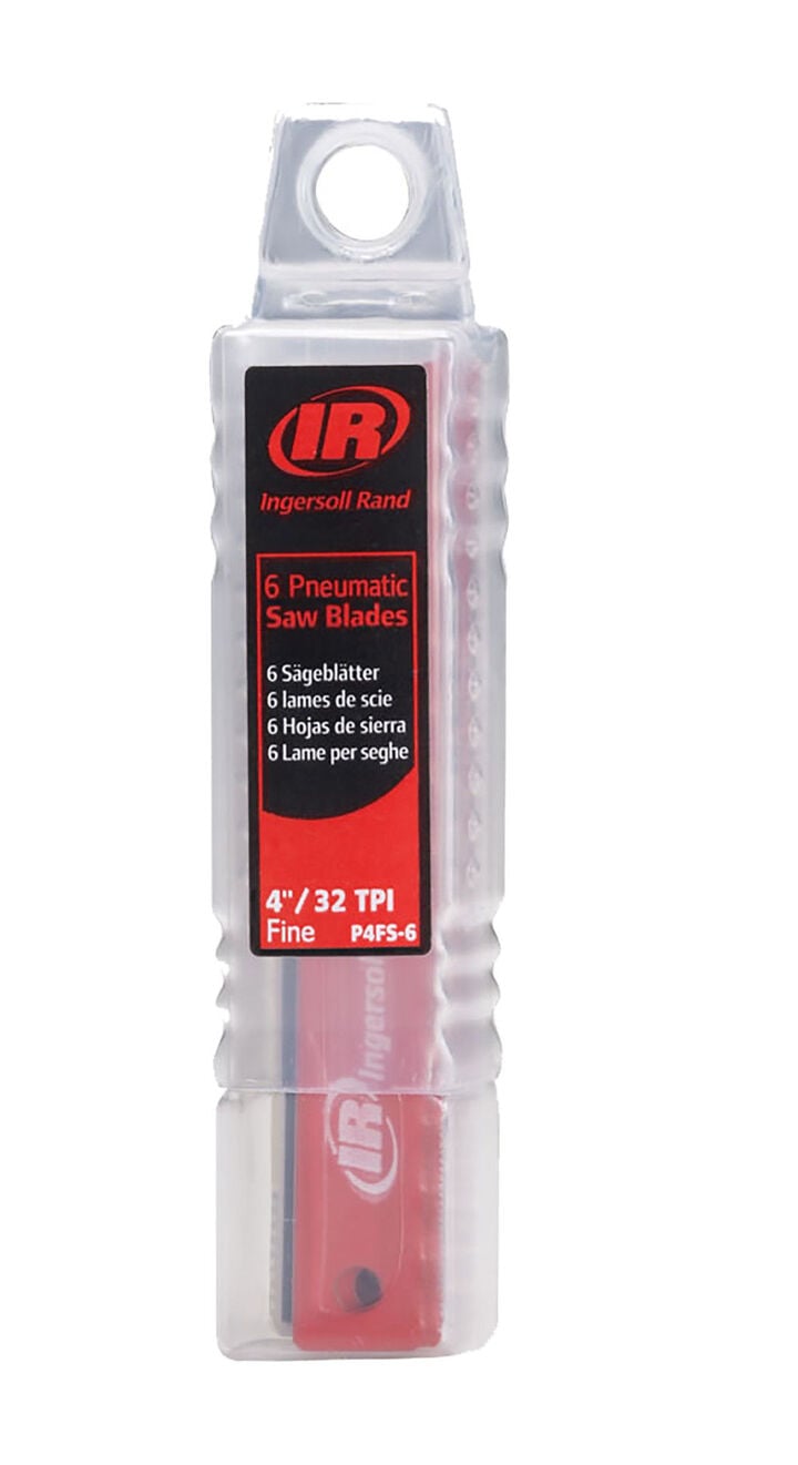 Ingersoll Rand 4 Inch 32 TPI Bi-Metal Fine Air Reciprocating Saw Blades, 6 Pieces, large image number 1