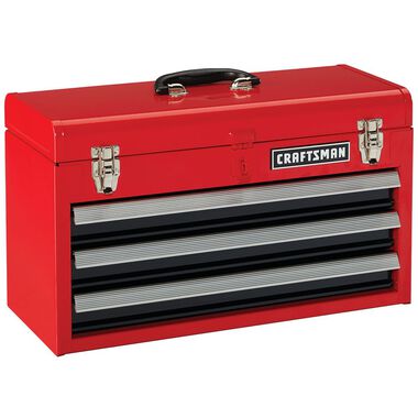 CRAFTSMAN 20 Inch Wide 3 Drawer Metal Tool Box With Ball-Bearing Drawers