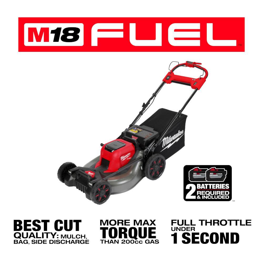 Milwaukee M18 FUEL 21inch Lawn Mower Kit String Trimmer QUIK LOK