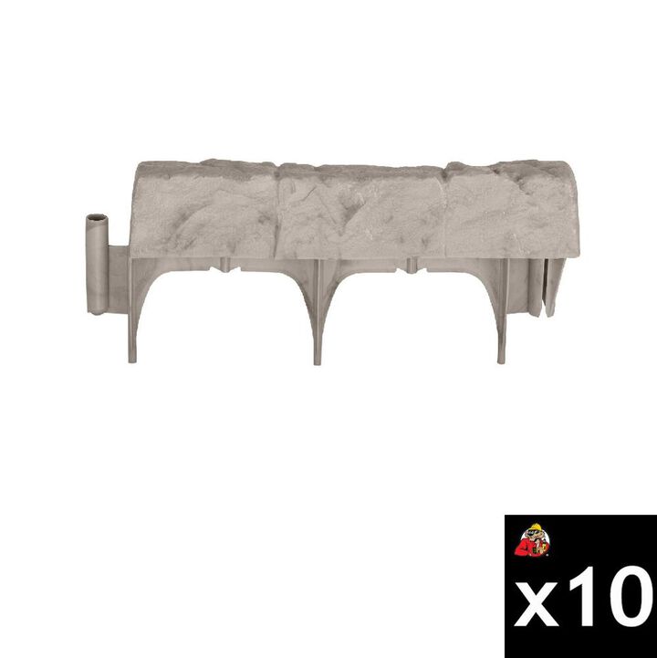 Suncast Resin Marble Border Stone Edging, Taupe, 10 Pieces, large image number 1
