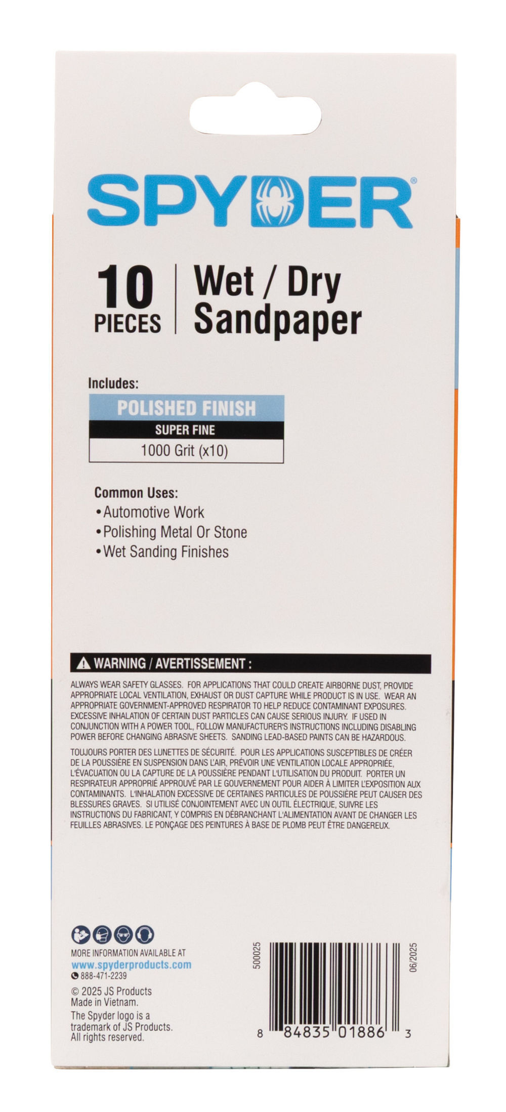 Spyder 10-Sheets Silicon Carbide 1000 Grit Sandpaper, 9 x 3-2/3 Inch, large image number 8