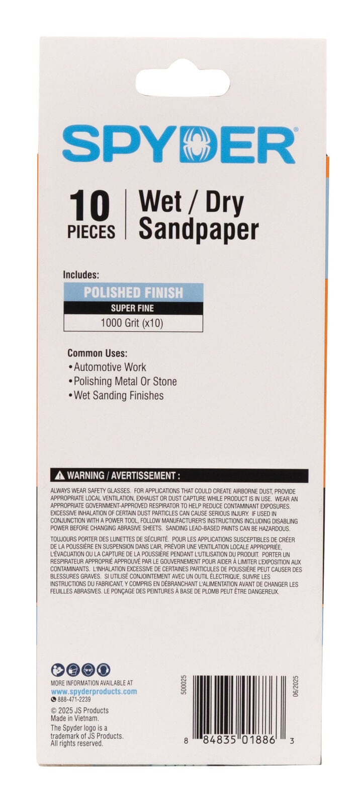 Spyder 10-Sheets Silicon Carbide 1000 Grit Sandpaper, 9 x 3-2/3 Inch, large image number 7