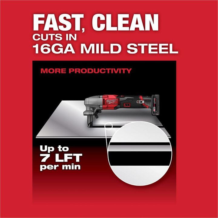 Milwaukee M12 FUEL 16 Gauge Variable Speed Nibbler (Bare Tool), large image number 3