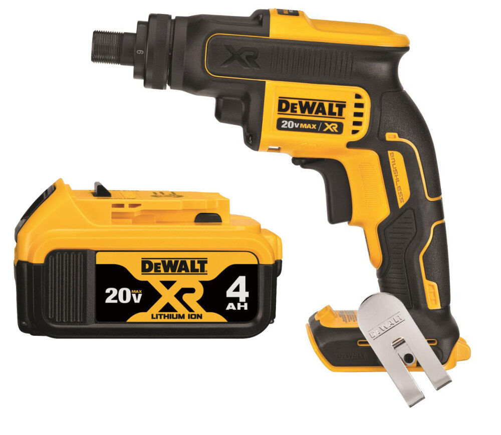 DEWALT 20V MAX XR Screwgun with Threaded Clutch Housing and 20V MAX 4Ah Battery Bundle, large image number 1