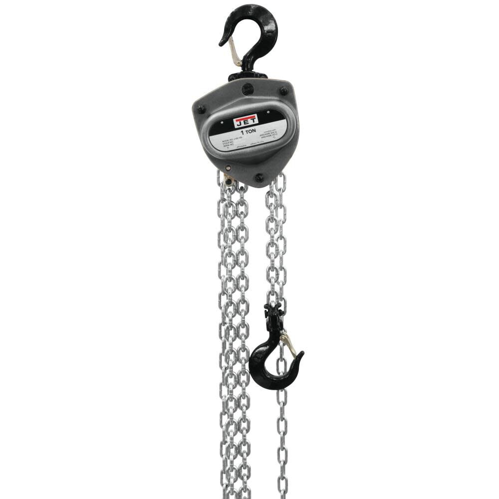 JET L100-100WO-90 1 Ton Hand Chain Hoist 90 Ft. Lift with Overload Protection - JT9-203190