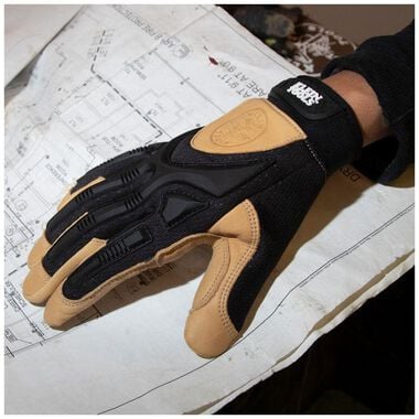 Klein Tools Pair of Leather Work Gloves - Large, large image number 6