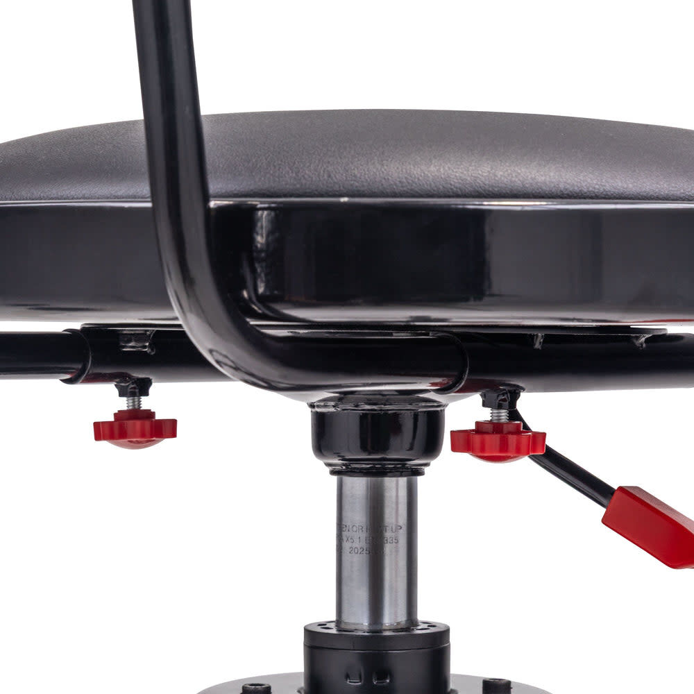 Sunex Hydraulic Adjustable Shop Stool with Back Black & Red, large image number 11