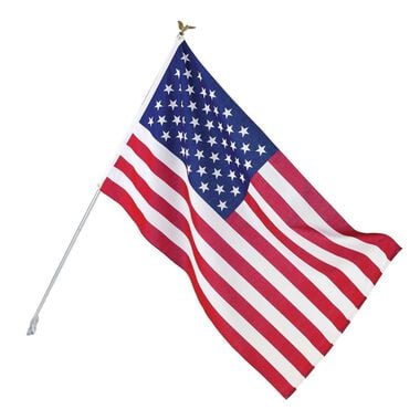 Valley Forge Flag 3 Ft. Width x 5 Ft. Height Poly-Cotton American Flag Kit