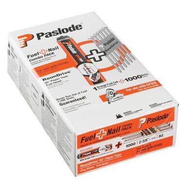 Paslode Fuel+Nail Combo Pack 2-3/8 In. x .113 In. SM Brite
