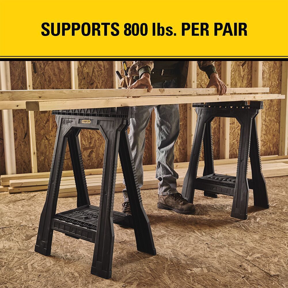 Stanley Folding Sawhorse, 2 Pack, large image number 4