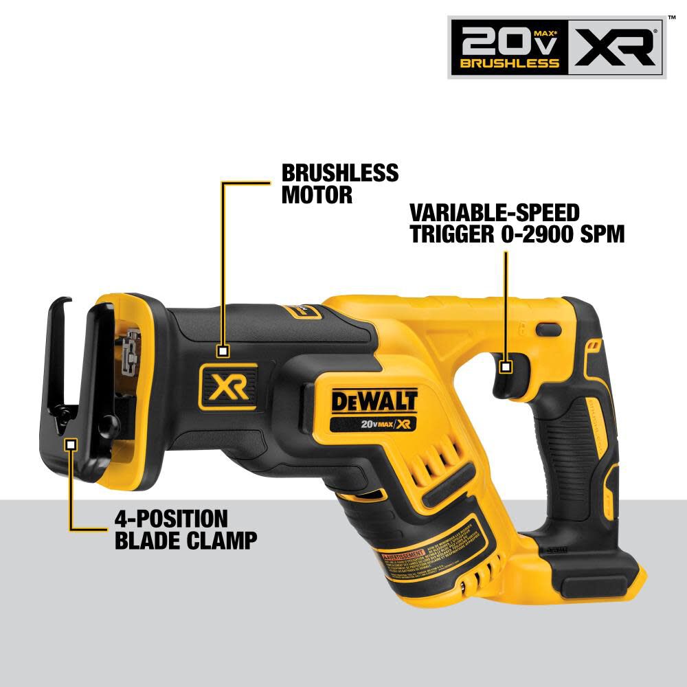 DEWALT 20V MAX XR Brushless Combo Kit， Compact 6-Tool (DCK684D2