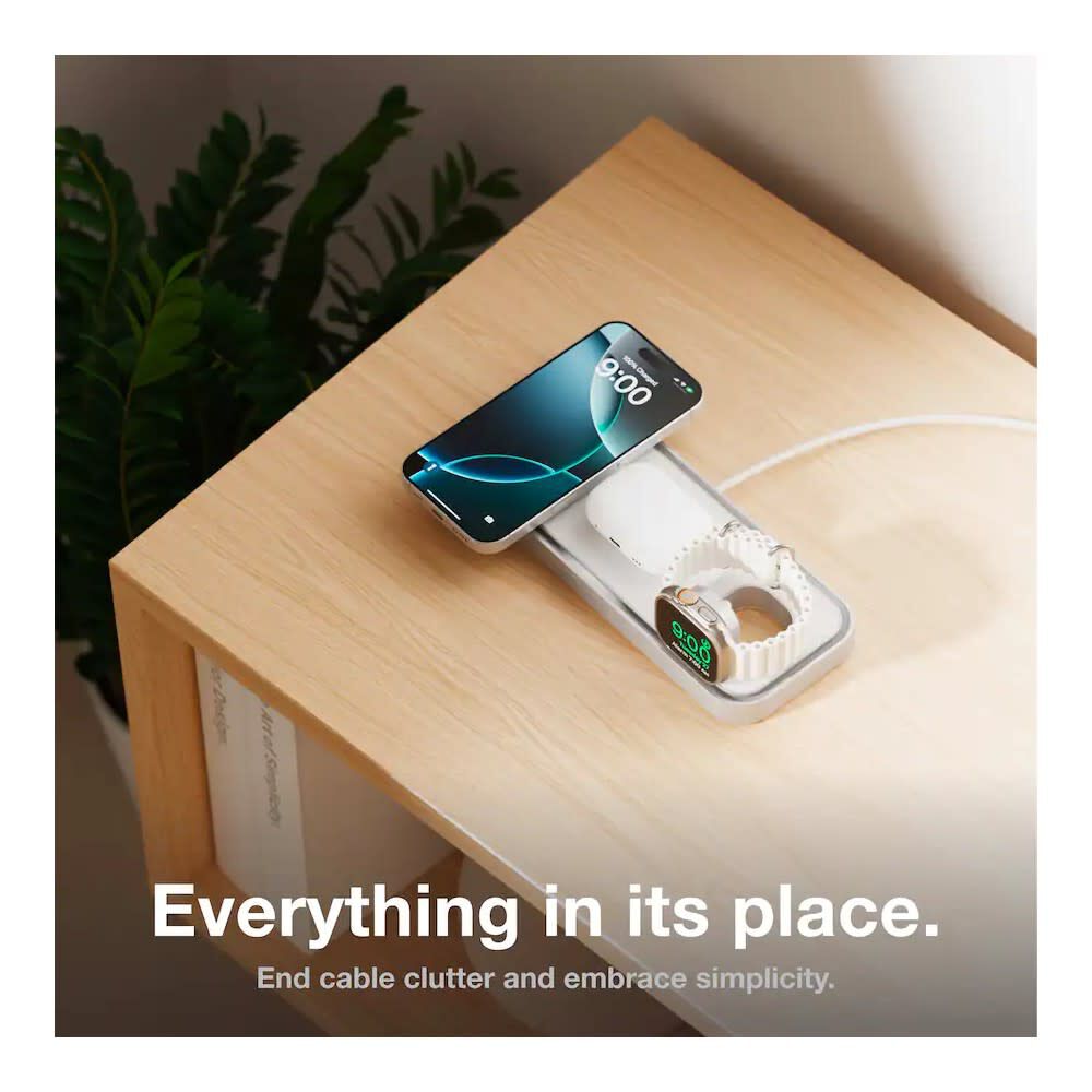 Noco 3-In-1 Qi2 15W Wireless Charging Pad Silver, large image number 4