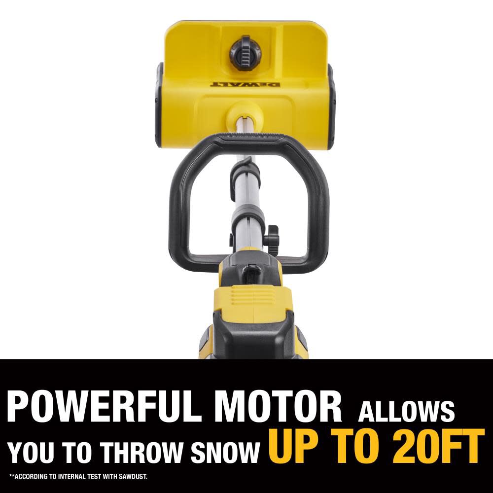 DEWALT 20V 10 Inch Cordless Electric Snow Shovel with 20V MAX 5.0 Ah Battery Charger Kit with Bag Bundle, large image number 4