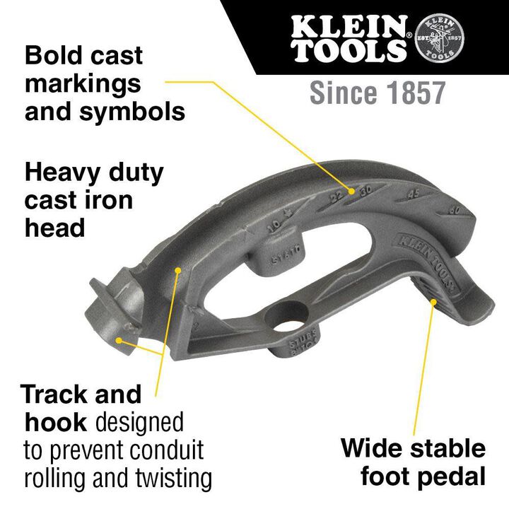 Klein Tools 1in Iron Conduit Bender Head, large image number 1