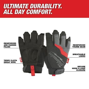 Milwaukee Fingerless Work Gloves  XL, large image number 1