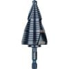 Klein Tools 7/8in to 1-3/8in Quick Release Sprial Flute Step Drill Bit, small