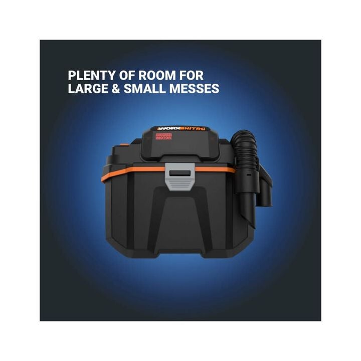 Worx 2.1 Gallon 20V Cordless Wet/Dry Vacuum 35.31 Cfm Kit, large image number 5