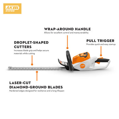 Stihl HSA 50 36V Battery Powered Hedge Trimmer with Battery and Charger, large image number 2