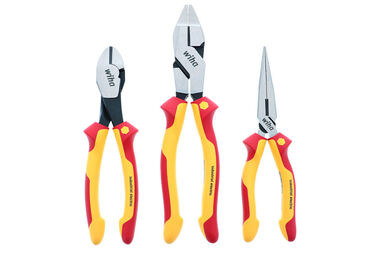 Wiha Insulated Industrial Grip Pliers & Cutters Set 3pc