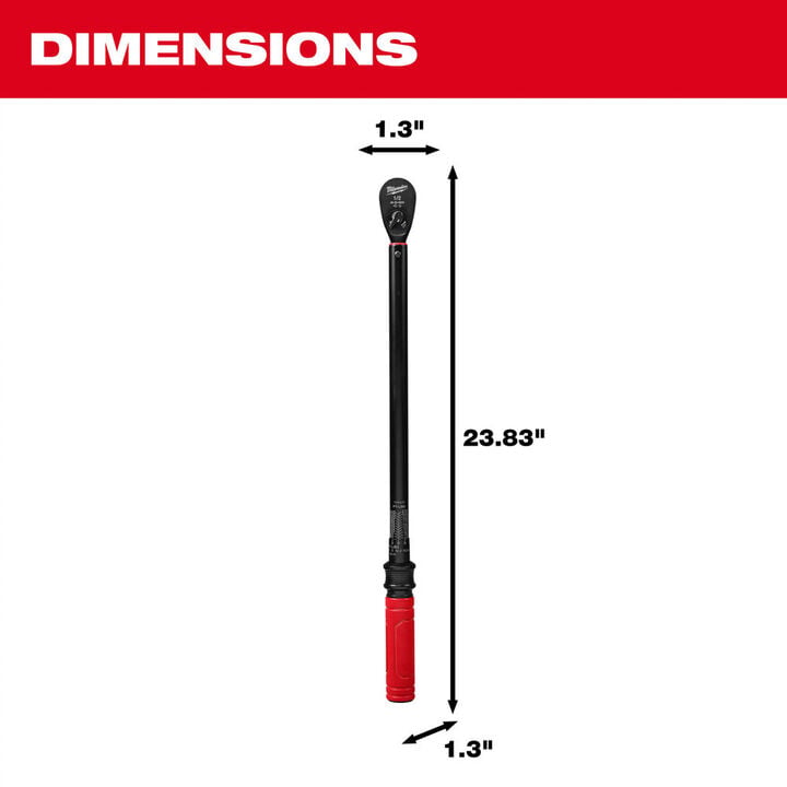 Milwaukee 1/2 Inch Drive Click Torque Wrench 50-250 Ft-Lbs, large image number 5