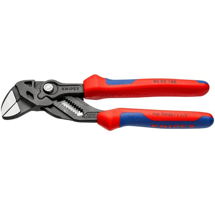 Knipex 7-1/4 Inch Steel Pliers Wrench with Multi-Component Handle