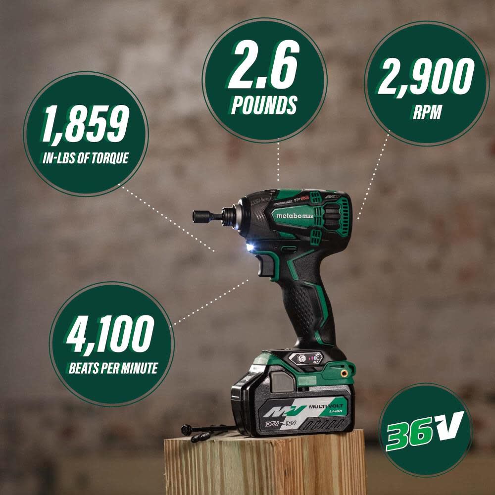 Metabo HPT Multivolt 36V Brushless Triple Hammer Impact Driver