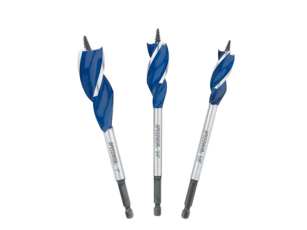 Irwin 3-Pc. SPEEDBOR MAX Flat Bit Set 5/8 In. 3/4 In. 1 In., large image number 1