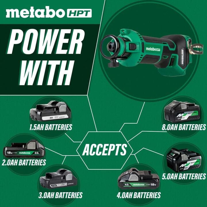 Metabo HPT 18V MultiVolt Drywall Cut Out Tool Cordless (Bare Tool), large image number 3