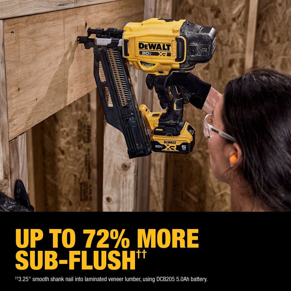 DEWALT 20V MAX Brushless 21 Degree Plastic Framing Nailer Kit, large image number 5