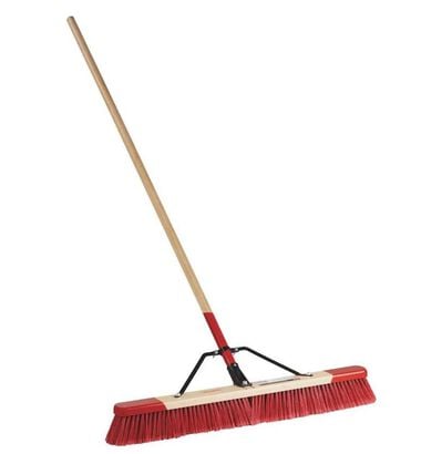 Harper 30in Assembled all-purpose dry debris push broom with steel brace
