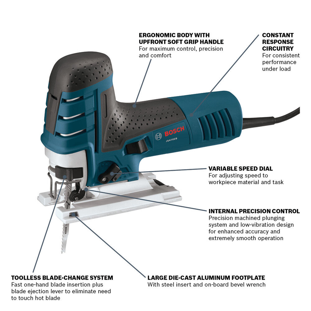 Bosch Reconditioned 7 Amp Barrel-Grip Jig Saw, large image number 2