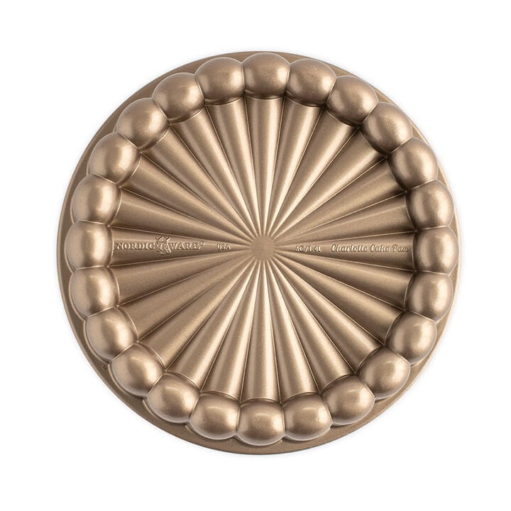Nordic Ware 8 Inch x 8 Inch Cast Aluminum Charlotte Cake Pan Toffee