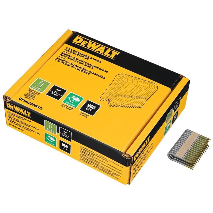DEWALT 2 in 9 Gauge Galvanized Barbed Fencing Staples 960qty, large image number 5