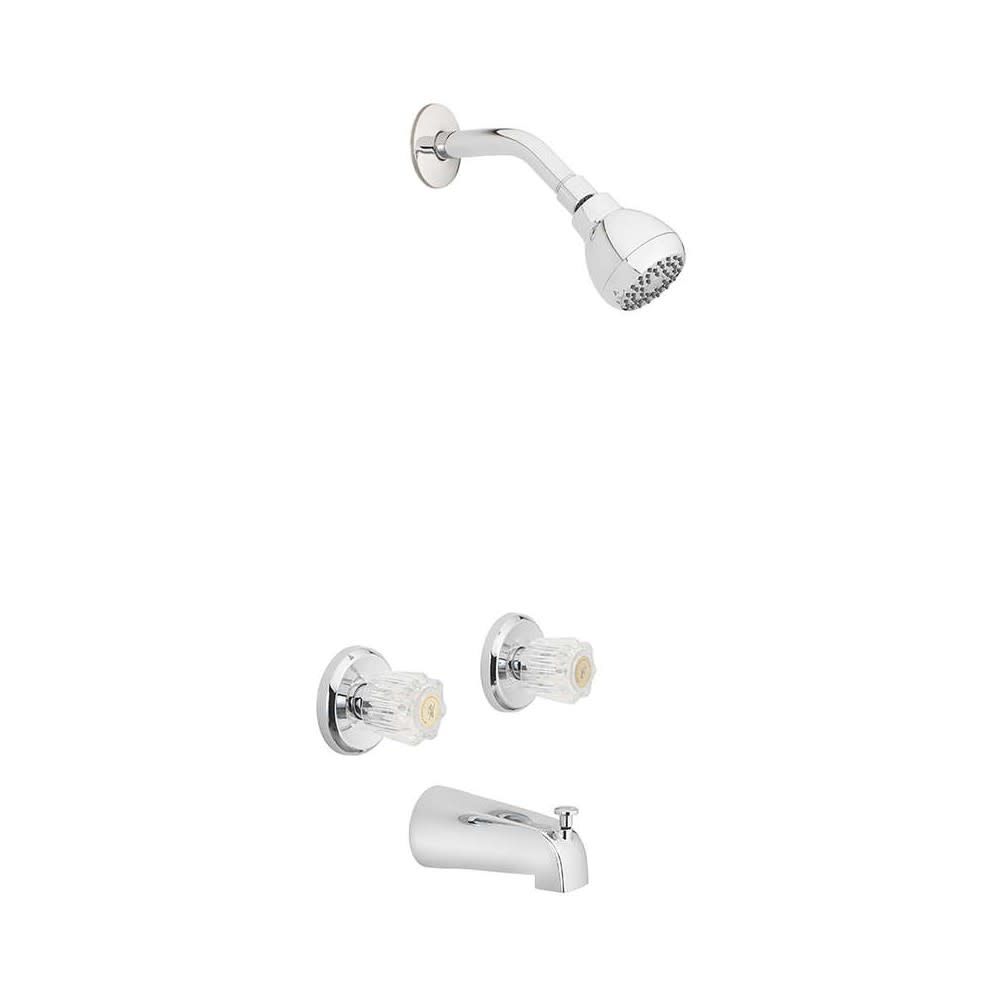 Oakbrook Essentials Tub & Shower Faucet Two Handle Chrome – 833X-0001