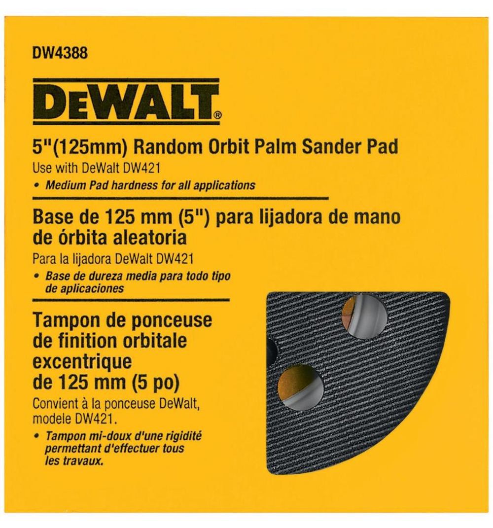 DEWALT 5-in 8-Hole Hook and Loop Pad, large image number 2