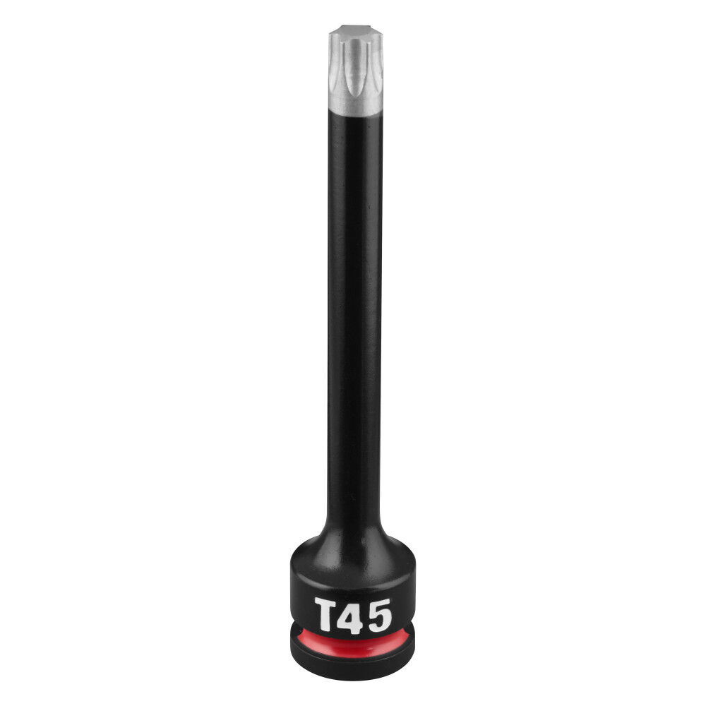 Milwaukee SHOCKWAVE Impact Duty 3/8 Inch Drive 4 Inch Torx T45 Bit Socket - 49-66-7352