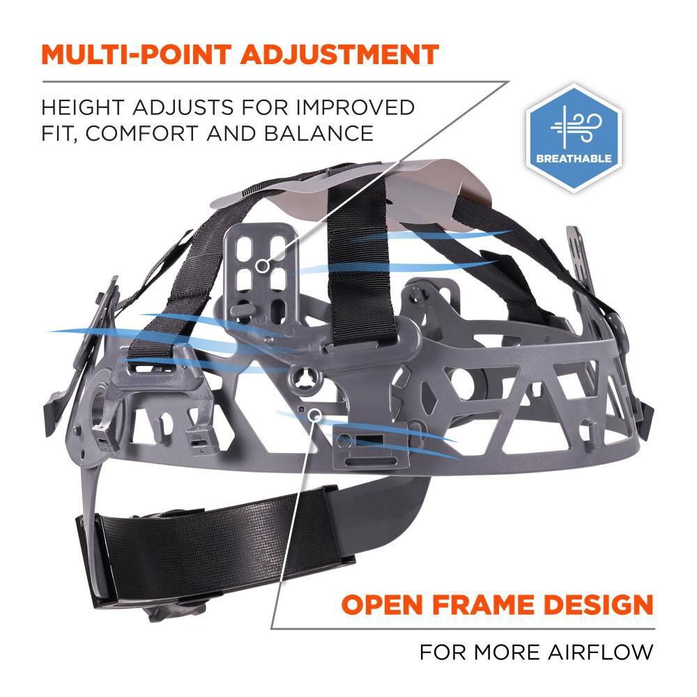 Ergodyne Skullerz 8986 Gray 6 Point Hard Hat Suspension Replacement, large image number 3