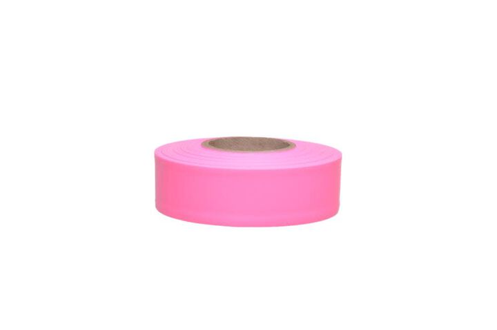 Swanson Tool 1-3/16 Inch X 150 Ft. Taffeta Safety Roll Flagging Pink Glo