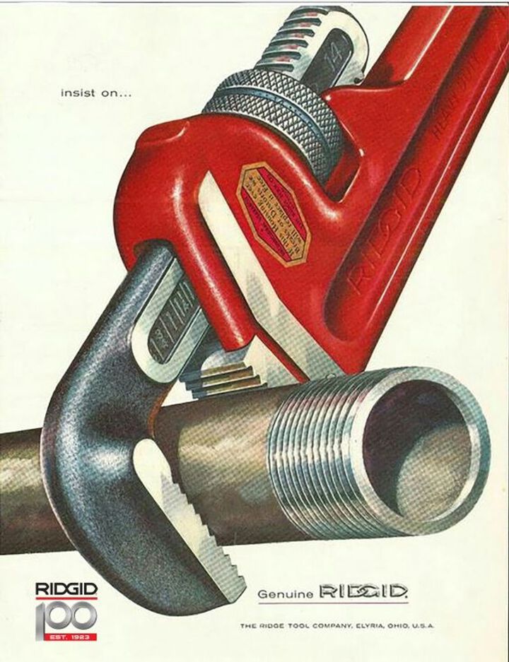 Ridgid Promotional 100 Year Anniversary Metal Sign 8 in x 12 in, large image number 1