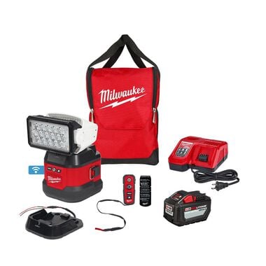 Milwaukee M18 Utility Remote Control Search Light Kit with Portable Base, large image number 0