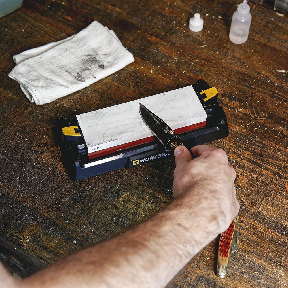 Work Sharp Knife Sharpener Angle Guided Dual-Grit Benchtop