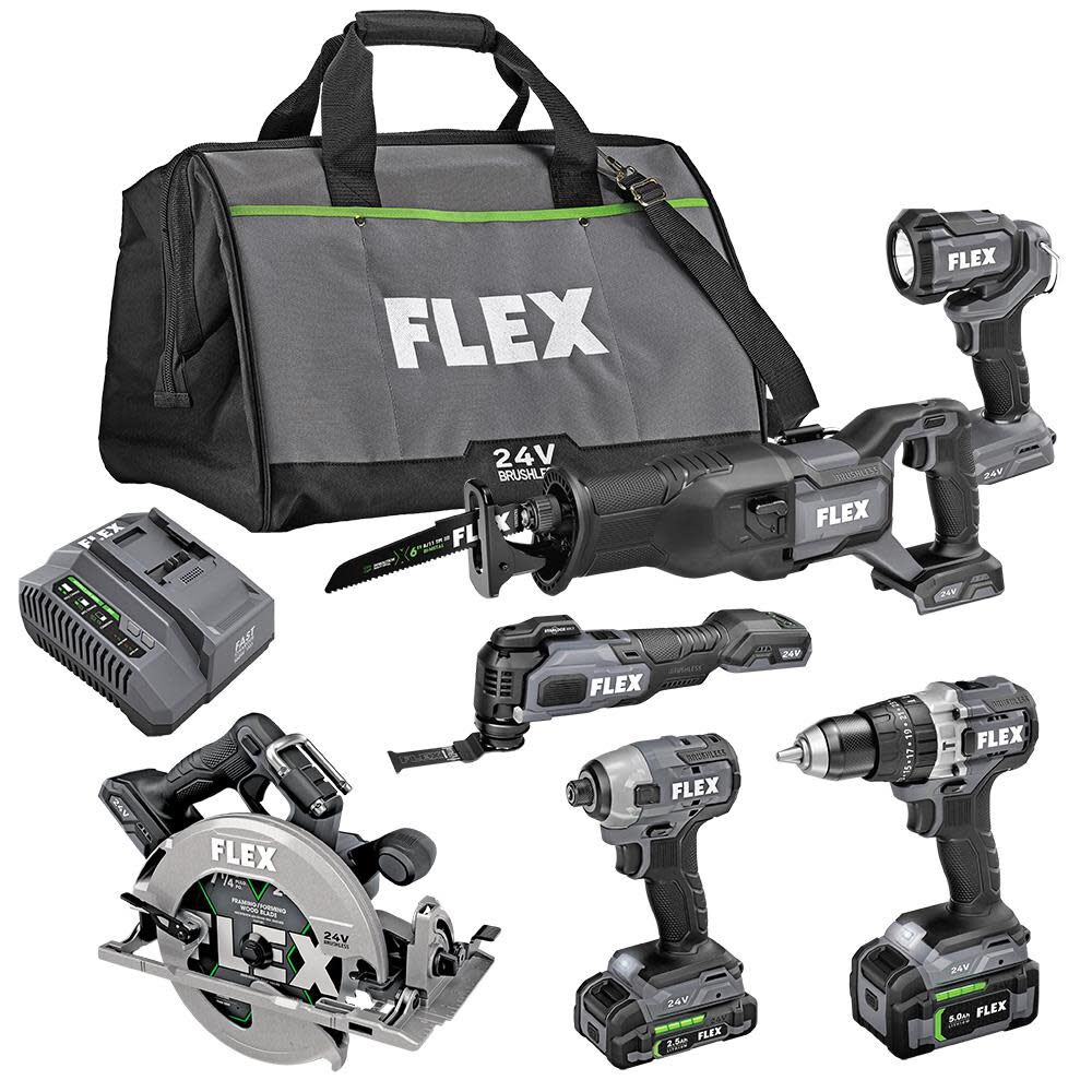FLEX 24V Cordless Combo Kit 6pc FXM601 2B Acme Tools