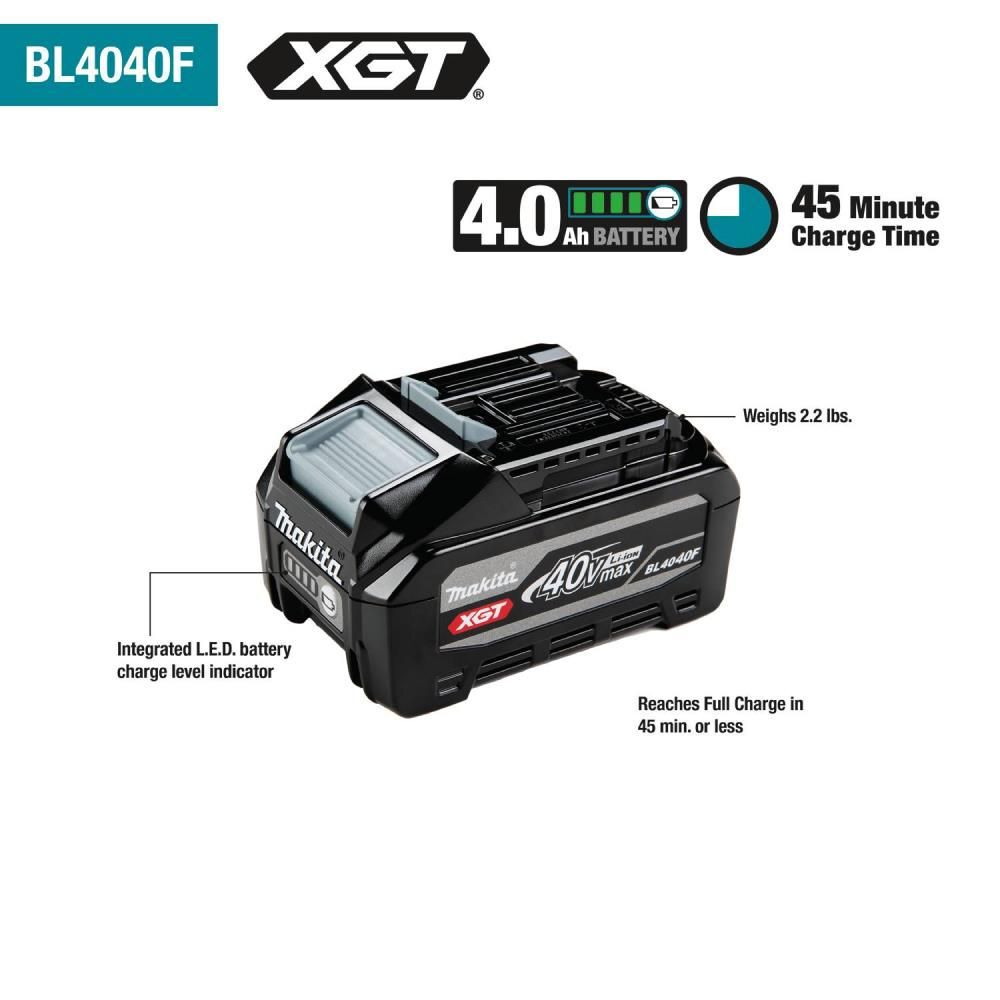 Makita 40V Max XGT High Output 40V 4Ah Lithium Ion Power Tool Battery Pack with Fuel Indicator, large image number 2