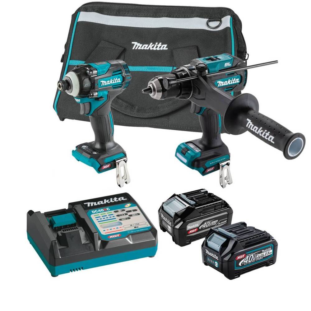 Makita 40V Max XGT Brushless Cordless 2-Piece 2.5Ah/4.0Ah Combo Kit, large image number 1