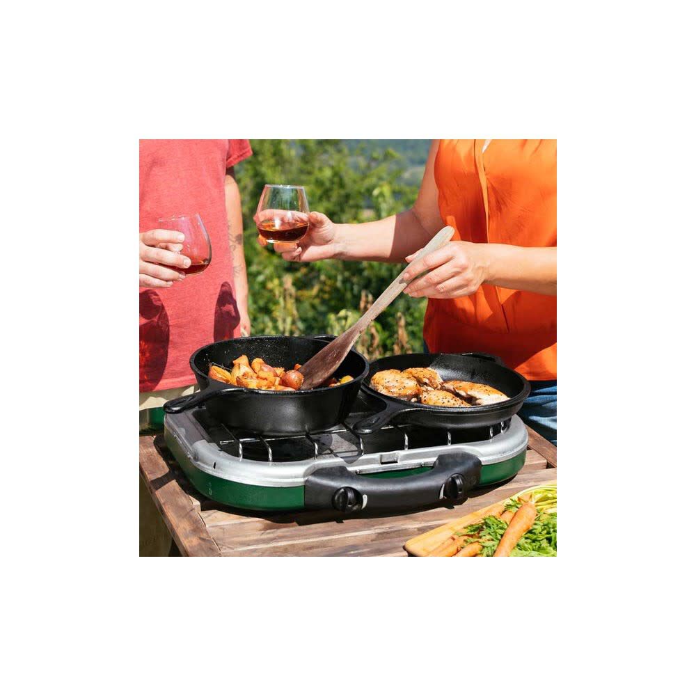 Lodge Cast Iron 10 Inch Black Cast Iron Seasoned Combo Skillet and Cooker Set, large image number 5
