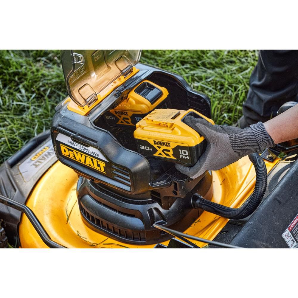DEWALT 2X20V MAX Lawn Mower Kit Brushless Cordless 21 1 2in Rear