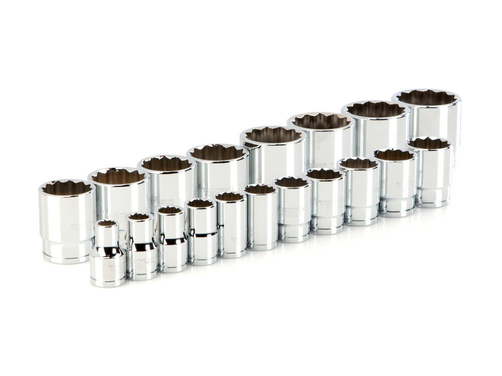 Tekton 1/2 Inch Drive 12-Point Socket Set, 19 Pieces (3/8 - 1-1/2 Inch) - SHD92011