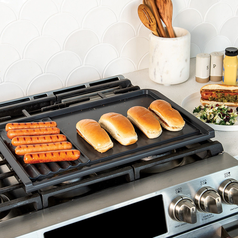 Nordic Ware Cast Aluminum Basalt Dual Top Grill Griddle, large image number 4