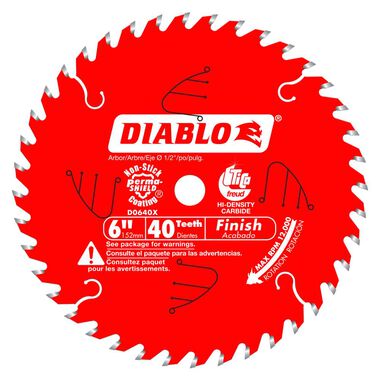 Diablo Tools 6 in x 40 Tooth Finish Saw Blade for Port-Cable Saw Boss, large image number 0