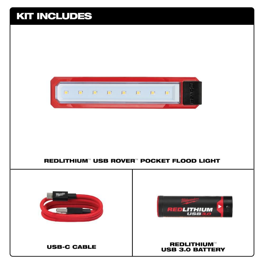 Milwaukee USB Rechargeable Rover Pocket Flood Light, large image number 2